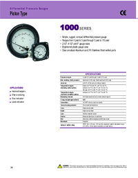 Thumbnail of document Data Sheet - 1000 Series Piston Type Differential Press. Gauge